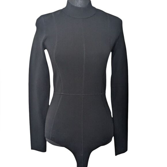 Helmut Lang Other - Helmut Lang Black Long Sleeve Open Back Strap Bodysuit NWT